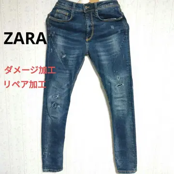 ZARA/스키니 청바지, 스트레치/데미지, 페인트, 리페어 가공