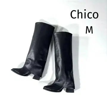 Chico 치코 커버 롱 오버 부츠 인조 가죽 팬츠 부츠 M