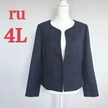 ru 아르유 노카라 자켓 4L 빅 사이즈 네이비