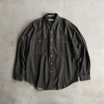 90s PERRY ELLIS 페리 엘리스 데님 긴팔 셔츠 레이온 L