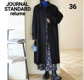JOURNAL STANDARD 울 비버 스텐 칼라 롱 코트