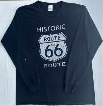 히스토릭 루트 66 블랙 긴팔 티셔츠