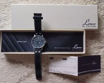 Laco 쿼츠 손목시계 블랙