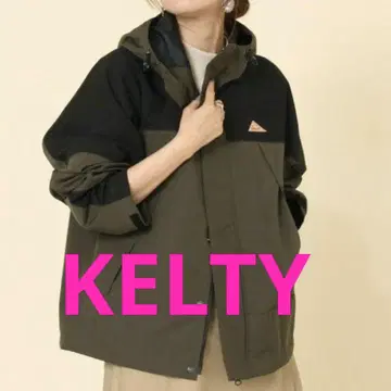 컨디션 최상 KELTY 별주 스톰 자켓 카키 그린