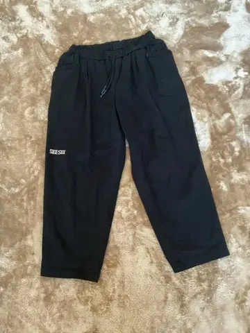 SEE SEE 이지 와이드 팬츠 블랙