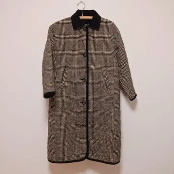 라벤햄 LAVENHAM 퀼팅 체크 무늬 롱 코트