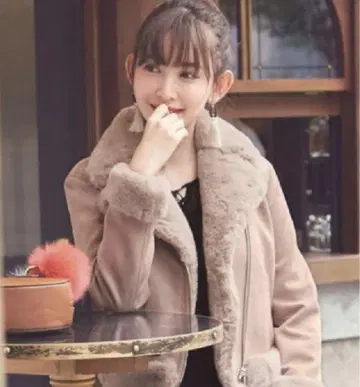 [ 새상품급 ] Rirandture 인조 모피 라이더 자켓 M 사이즈
