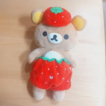 딸기 코스튬 40cm 리락쿠마 봉제 인형 레어 2013 한정판