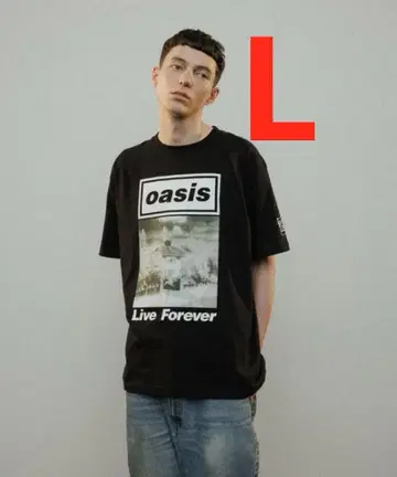 oasis Live Forever T셔츠 블랙