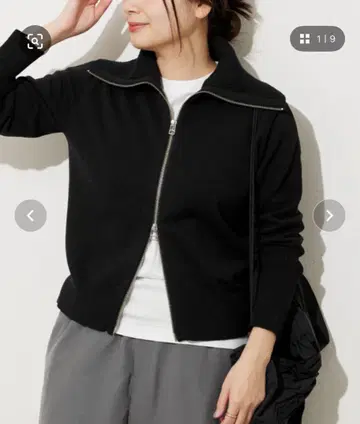 저널 스탠다드 지퍼 니트