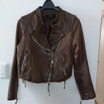 양가죽 브라운 라이더 자켓 사이즈 38