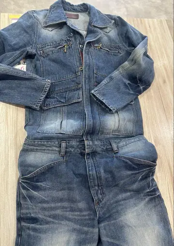 데님 오버롤 블뤼텐블라트 점프수트 작업복