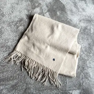 POLO 아이보리 프린지 머플러