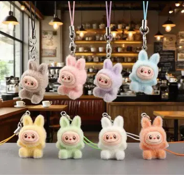 LABUBU 라브부 봉제 인형 키링 8개 세트