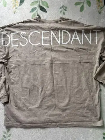 DESCENDANT 긴팔 티셔츠 사이즈 3 베이지