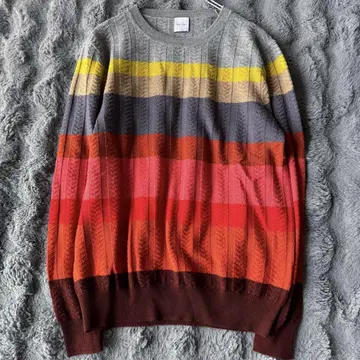 Paul Smith 멀티 컬러 니트 스웨터 L 사이즈 보더 울