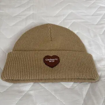 Carhartt 브라운 니트 모자 비니 하트택