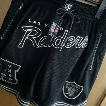 새상품 NFL 레이더스 RAIDERS 미식축구 메쉬 하프 팬츠