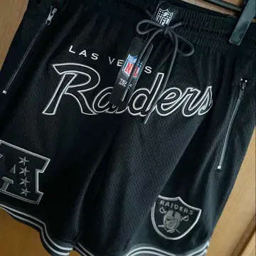 새상품 NFL 레이더스 RAIDERS 미식축구 메쉬 하프 팬츠