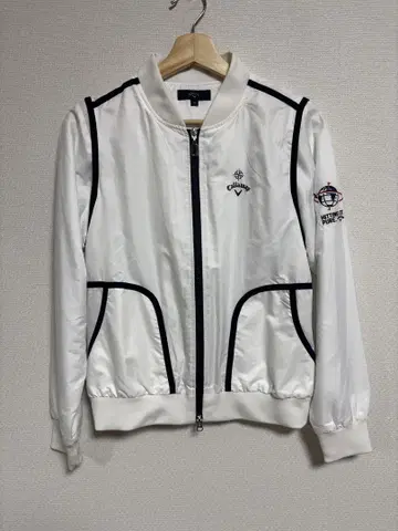 화이트 새틴 자켓 여성용 골프