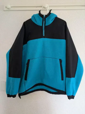 THE NORTH FACE 블루 플리스 후드티 남성용 L 사이즈 새상품급