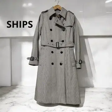 SHIPS 체크 무늬 라이너 포함 트렌치코트 M 사이즈 벨트 포함