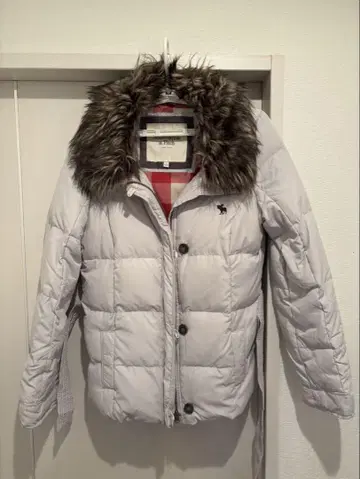 Abercrombie & Fitch 라이트 그레이 다운 자켓 L