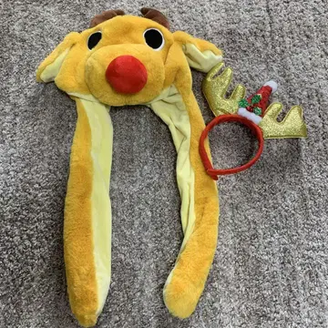 루돌프 봉제 인형 모자