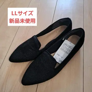 LL 사이즈 미사용 새상품 블랙 플랫슈즈