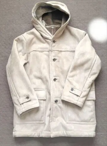 남성용 무스탕 코트 UNIQLO 베이지색