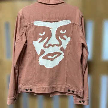 오베이 데님 자켓 핑크