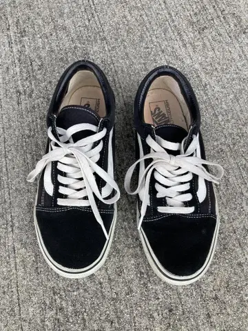Vans 스웨이드/캔버스 스니커즈 블랙/화이트