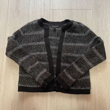 BANANA REPUBLIC 그레이 계열 스트라이프 가디건 S