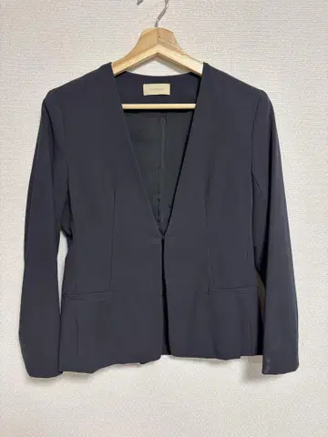 KiwaSylphy 노카라 자켓 네이비