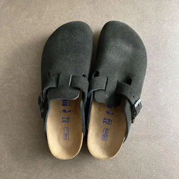 BIRKENSTOCK 빌켄슈톡 스웨이드 보스턴 37 블랙