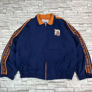90s MLB 타이거즈 코튼 블루종 팀 로고 빈티지