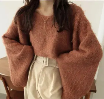 mideal mix color flare knit 플레어 니트