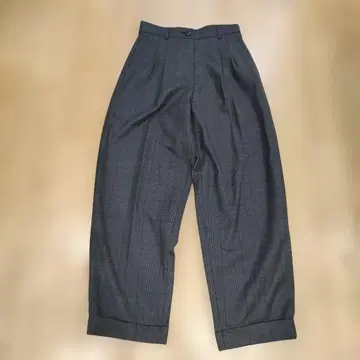 PLST 플라스테 체크 와이드 팬츠 XS 울 혼방