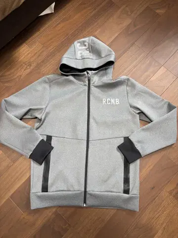 넘버 R.C.N.B. 풀 집업 그레이 후드티 넘버 O