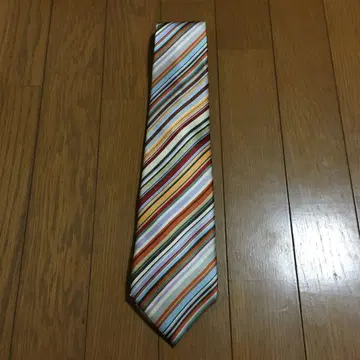미사용 폴스미스 남성용 넥타이 멀티 컬러 실크 100% 실크