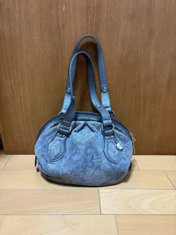 PELLE BORSA 블루 가죽 핸드백