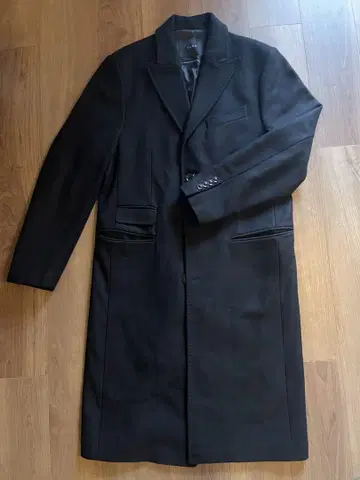 ZARA 블랙 체스터 코트 M