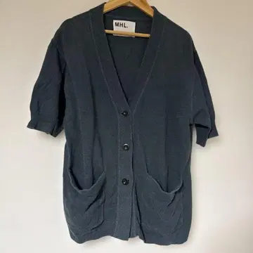 MHL. 다크 그린 가디건 오부 소매