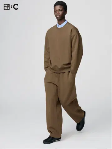 UNIQLO C 맨투맨 와이드 팬츠 L 사이즈