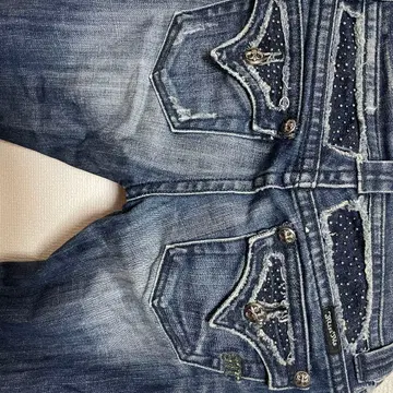 Miss Me 다크 블루 슬림핏 데님