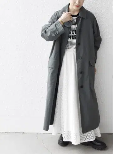 SHIPS any 라이너 부착 스텐카라 코트 새상품급 손세탁 가능