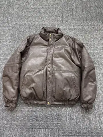 80s Eddie Bauer 가죽 다운 자켓