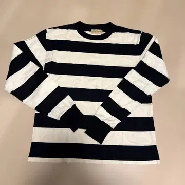 Maltsons 블랙 화이트 스트라이프 긴팔 티셔츠 M