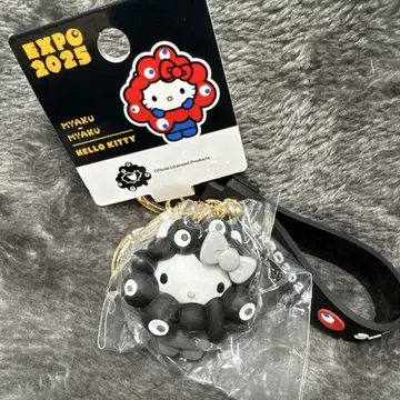 간사이 만박 회장 한정판 블랙 미야쿠미야쿠 변신 키링 키티