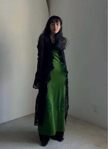 Ameri vintage 플라워 크로셰 롱 가디건